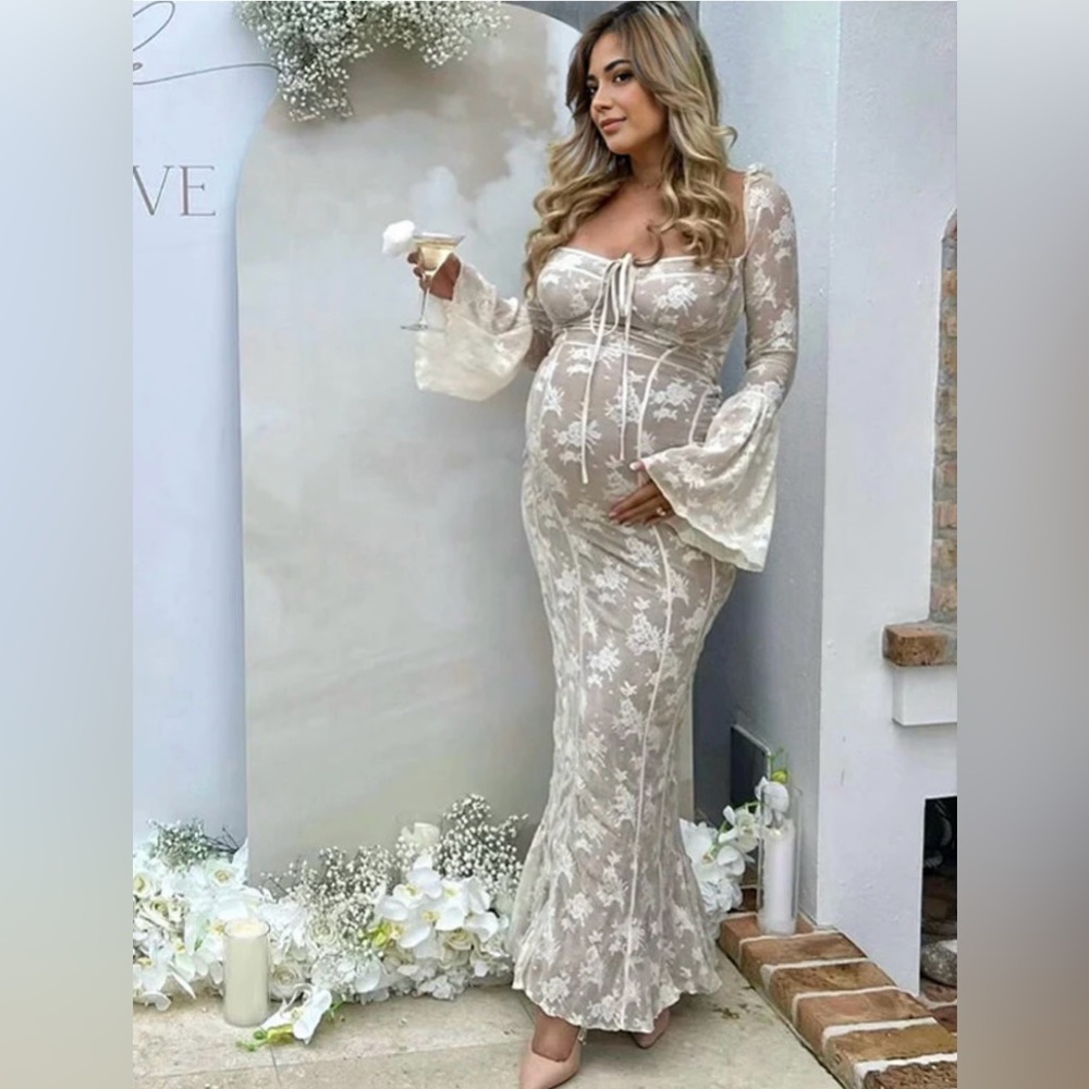 Brand new maternity lace dress